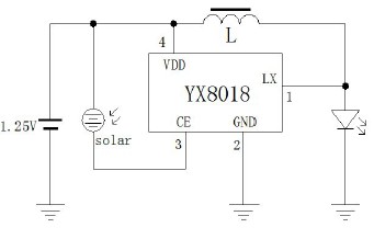YX8018_LED太陽能草坪燈控制器廠家v