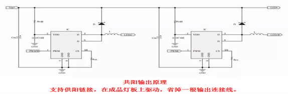 OC5220共陽極 深度調光DC-DC降壓恒流芯片替換Hi7001 Hi7000