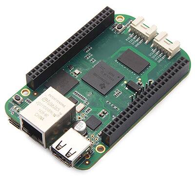 BeagleBone Green 開發(fā)板使用帶 ARM Cortex-A8 核心的 1 GHz Sitara 處理器。